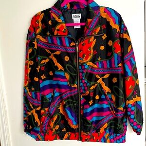 Basic Edition 100% Silk Women’s Jacket Full Zip Front Closure 2 pockets